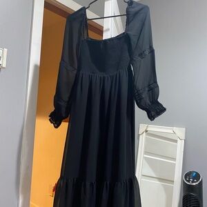 Wilfred Black Bishop Sleeve Sundress